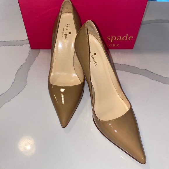 Kate Spade New York New Camel Patent Leather Licorice Style US Size 8 - Picture 5 of 7